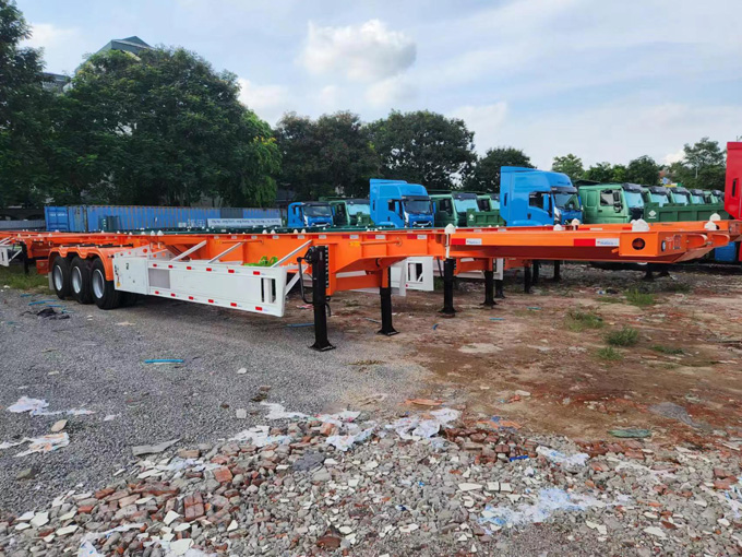 Container transport semi-trailer