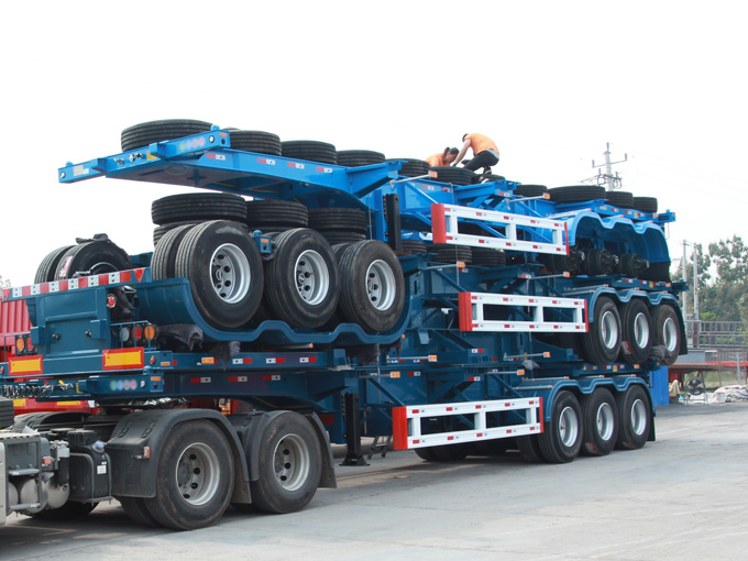 Foreign trade skeleton semi-trailer