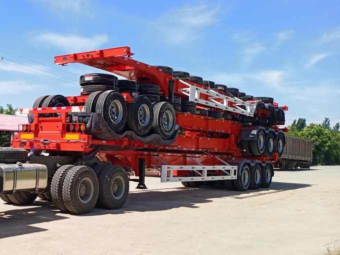 Foreign trade skeleton semi-trailer