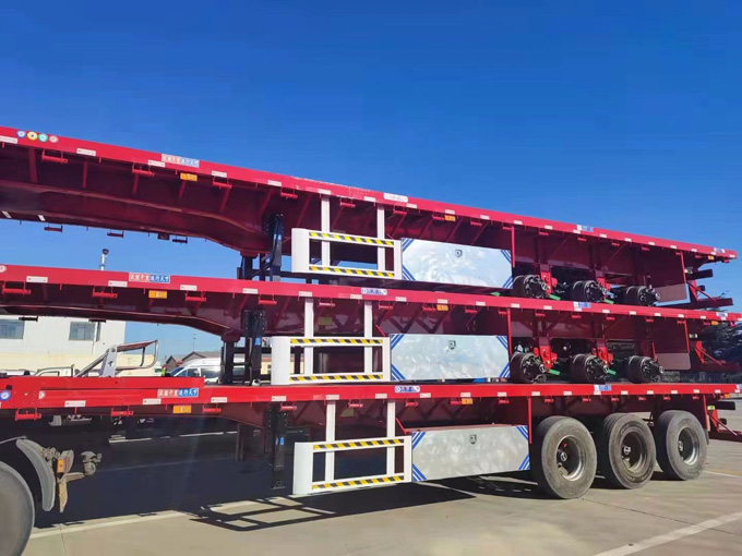 Flat semi-trailer